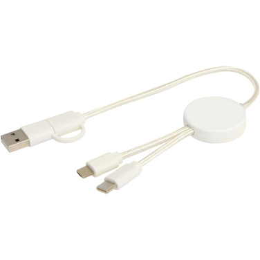 Logo trade advertising product photo of: Citala 5-in-1 recycled plastic 30 cm data sync and 27W fast charge cable