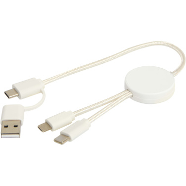 Logo trade promotional item photo of: Citala 5-in-1 recycled plastic 30 cm data sync and 27W fast charge cable