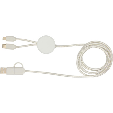 Logotrade promotional item image of: Citala 5-in-1 recycled plastic 150 cm data sync and 27W fast charge cable