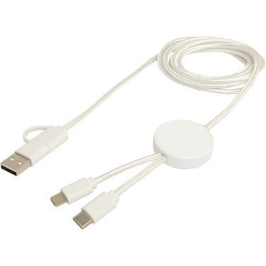 Logo trade promotional gifts image of: Citala 5-in-1 recycled plastic 150 cm data sync and 27W fast charge cable