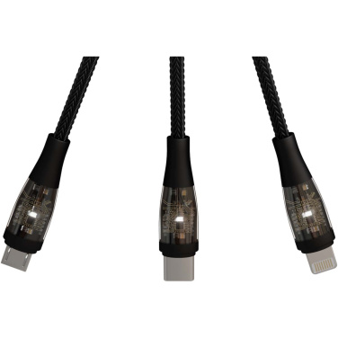 Logotrade promotional items photo of: SCX.design C50 5-in-1 fast charging 100W/5A cable with digital display