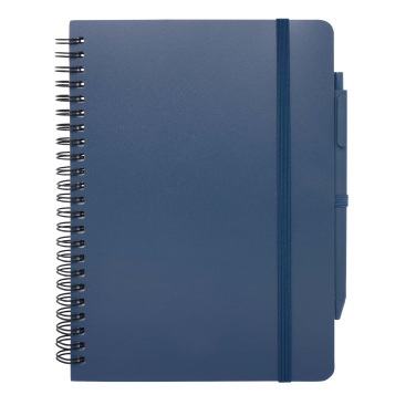 Logo trade promotional merchandise image of: Thalaasa A5 ocean-bound hard cover notebook with ballpoint pen (black ink)