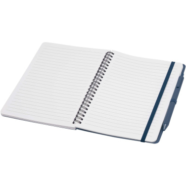 Logo trade promotional items picture of: Thalaasa A5 ocean-bound hard cover notebook with ballpoint pen (black ink)