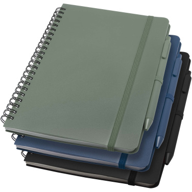 Logotrade promotional giveaway image of: Thalaasa A5 ocean-bound hard cover notebook with ballpoint pen (black ink)