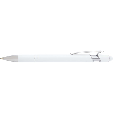 Logo trade promotional items image of: Kish ballpoint pen with silver finish (blue ink)