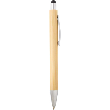 Logotrade advertising product image of: Oblys bamboo ballpoint pen and mechanical pencil set (black ink)