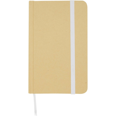 Logo trade promotional gift photo of: Reed A6 recycled hard cover notebook with plain pages