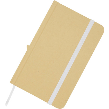 Logo trade promotional gift photo of: Reed A6 recycled hard cover notebook with plain pages