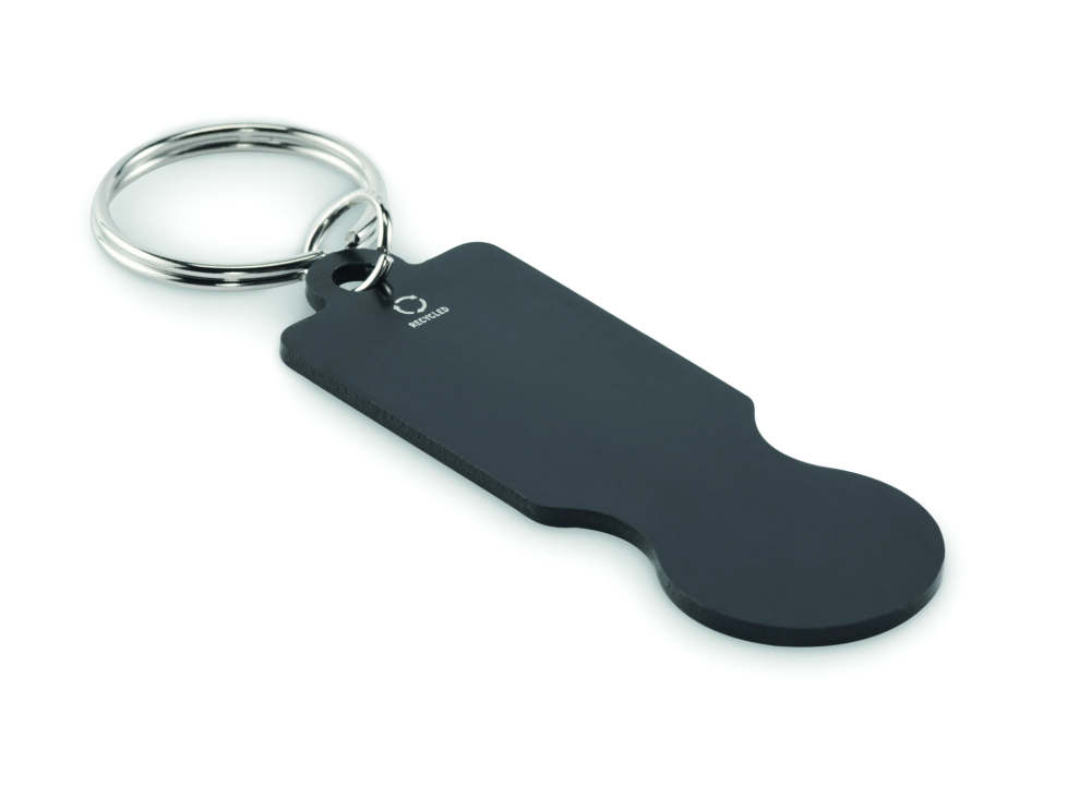 Logo trade promotional gifts picture of: Key ring with trolley token