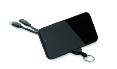 Logotrade promotional giveaway image of: 60W cable keyring recycled ABS