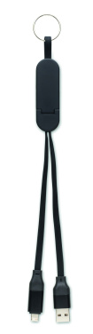 Logotrade promotional gift image of: 60W cable keyring recycled ABS