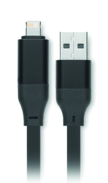 Logo trade promotional merchandise photo of: 60W cable keyring recycled ABS