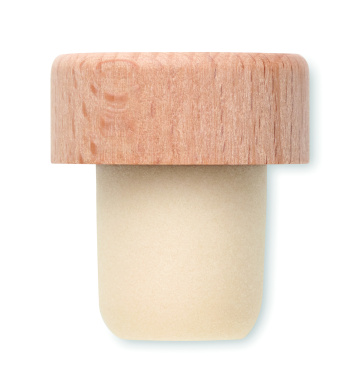 Logo trade promotional giveaway photo of: Beech wood bottle stopper