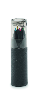 Logotrade promotional product image of: 6 black colouring pencils