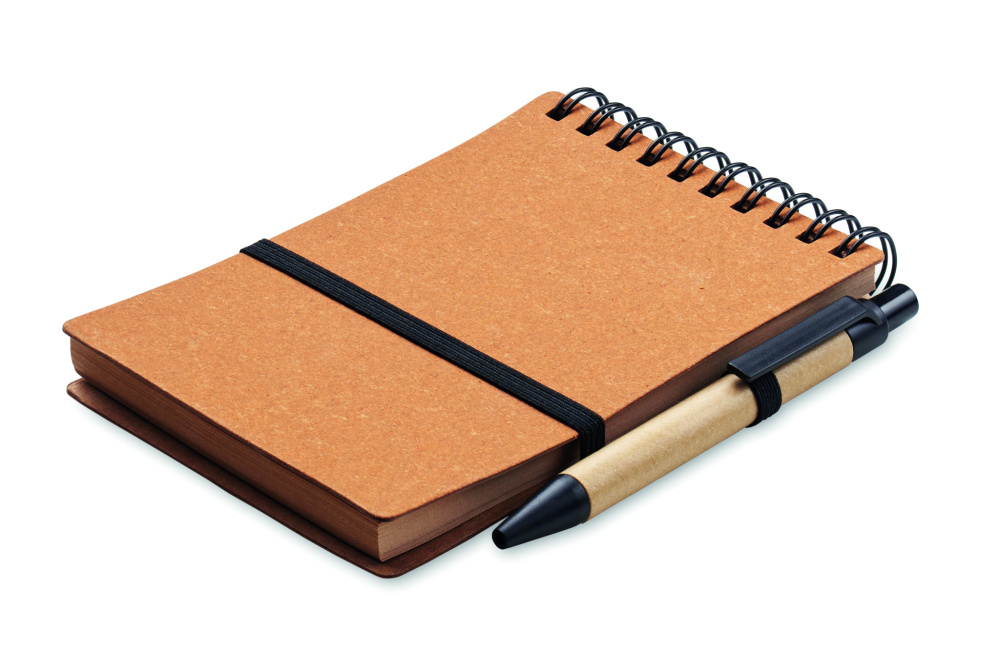 Logo trade promotional giveaway photo of: Recycled notebook with ball pen