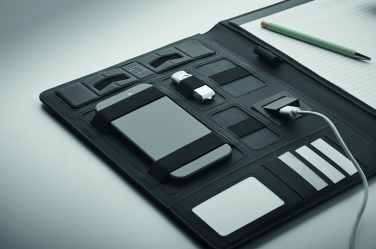 Logo trade promotional items image of: A4 folder and wireless charger