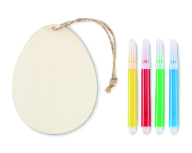 Logotrade advertising products photo of: Wooden egg painting set