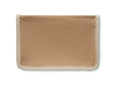 Logo trade promotional product photo of: Jute and canvas cooler bag 3L