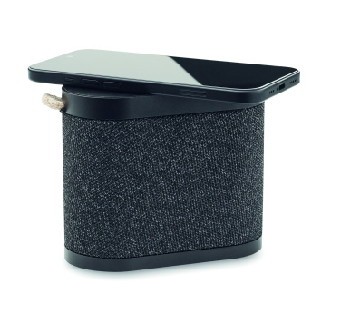 Logo trade corporate gifts picture of: 15W wireless charger speaker