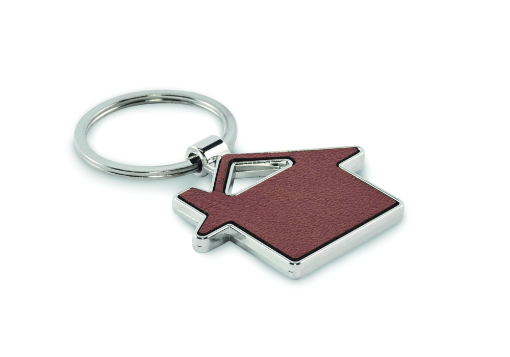 Logo trade promotional merchandise image of: House shaped key ring