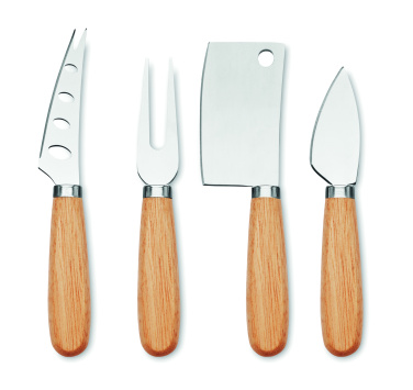 Logo trade promotional items image of: Set of 4 cheese knives