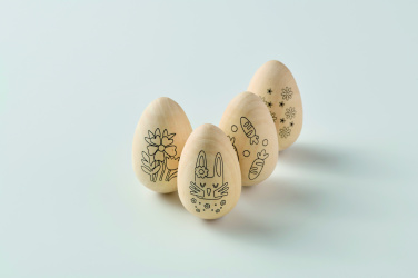 Logotrade promotional item image of: Wooden eggs painting set