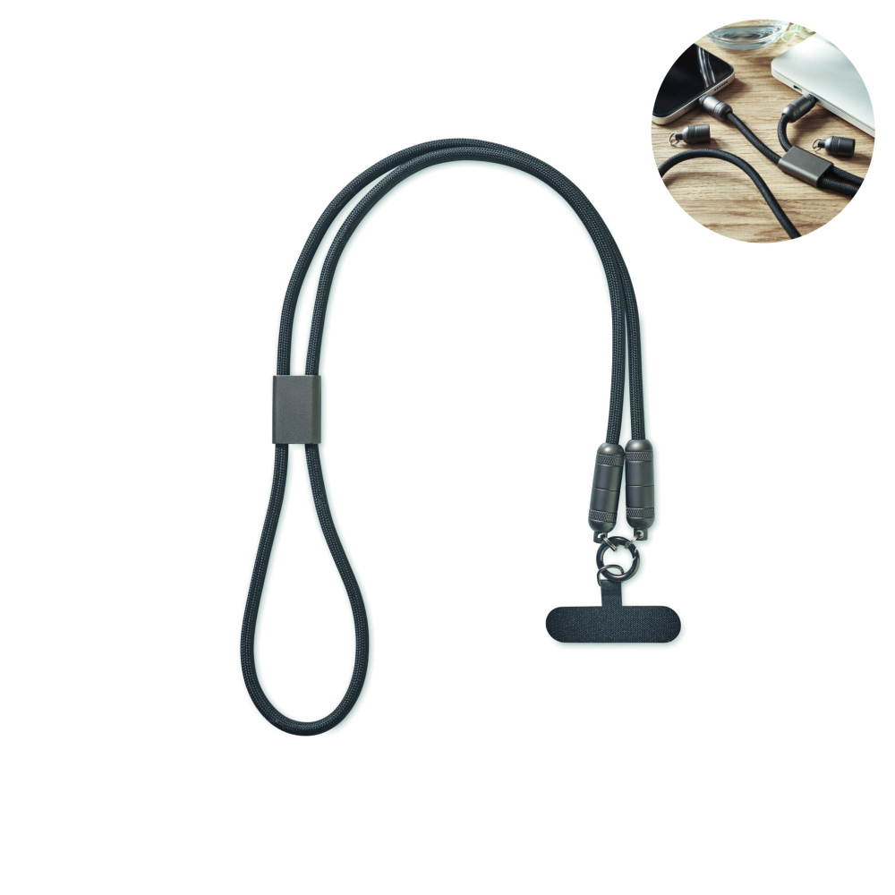Logo trade promotional items image of: 60W phone holder lanyard cable