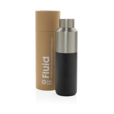 Logo trade advertising products picture of: Fluid RCS certified recycled steel water bottle 600ml