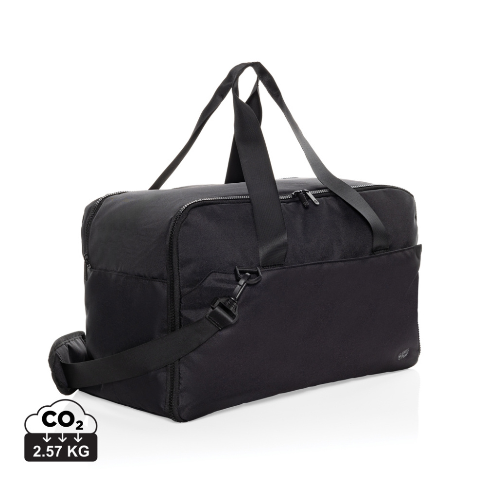 Logotrade promotional item picture of: Swiss Peak Aware™ RPET 15.6 inch laptop weekend bag