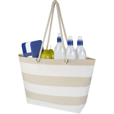 Logo trade corporate gifts picture of: Florida 270 g/m² GRS recycled beach tote bag 18L