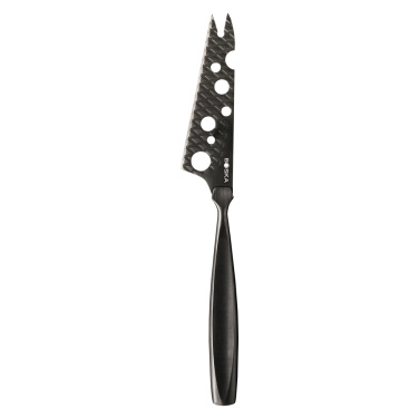 Logo trade promotional gifts image of: BOSKA Cheese Knife Set Monaco+ Black
