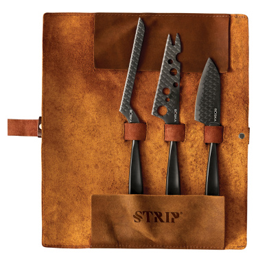 Logo trade promotional item photo of: BOSKA Cheese Knife Set Monaco+ Black