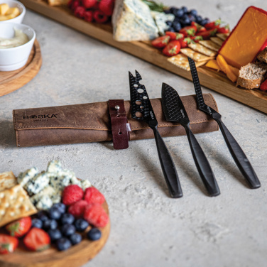 Logo trade promotional giveaways picture of: BOSKA Cheese Knife Set Monaco+ Black