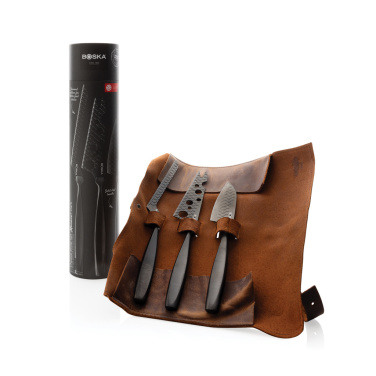 Logotrade promotional gift image of: BOSKA Cheese Knife Set Monaco+ Black