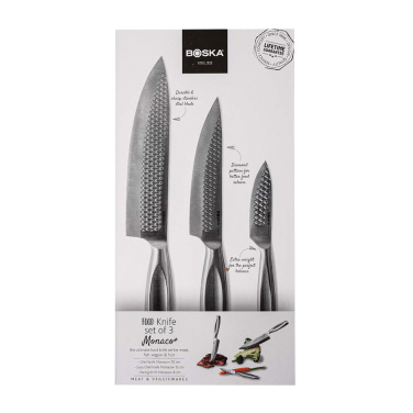 Logo trade promotional merchandise image of: BOSKA Kitchen Knives Monaco+, set of 3