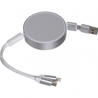 Logotrade promotional merchandise picture of: Charging cable made from recycled aluminum Ostend