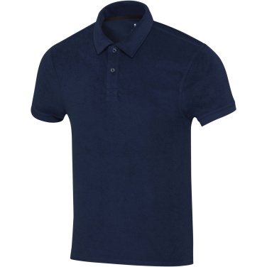 Logo trade promotional giveaways image of: Akoya recycled terry unisex polo