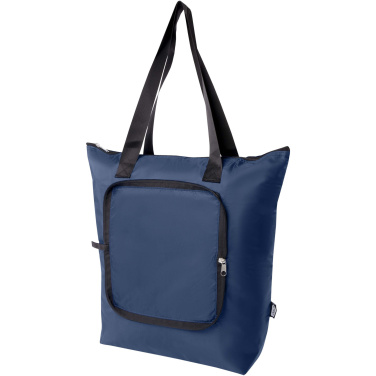 Logo trade promotional giveaways image of: EcoFold RPET foldable tote cooler bag 15L