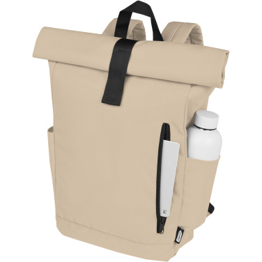 Logotrade promotional items photo of: Byron 15.6" GRS RPET roll-top backpack 18L