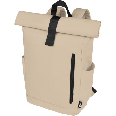 Logo trade corporate gifts picture of: Byron 15.6" GRS RPET roll-top backpack 18L