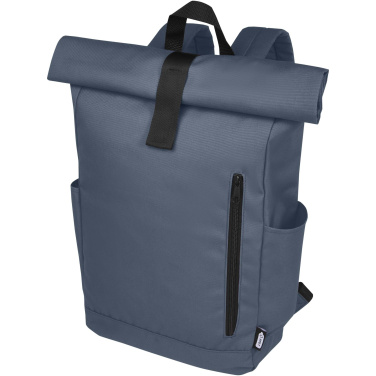 Logo trade promotional giveaways picture of: Byron 15.6" GRS RPET roll-top backpack 18L