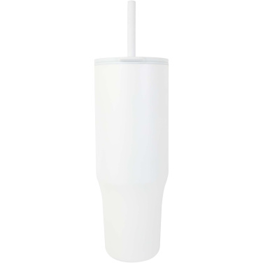 Logo trade promotional gifts image of: Brady 900 ml RCS certified insulated tumbler with silicone straw