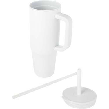 Logo trade promotional giveaways picture of: Brady 900 ml RCS certified insulated tumbler with silicone straw