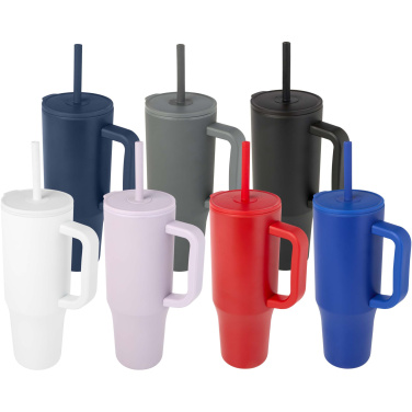 Logo trade advertising product photo of: Brady 900 ml RCS certified insulated tumbler with silicone straw