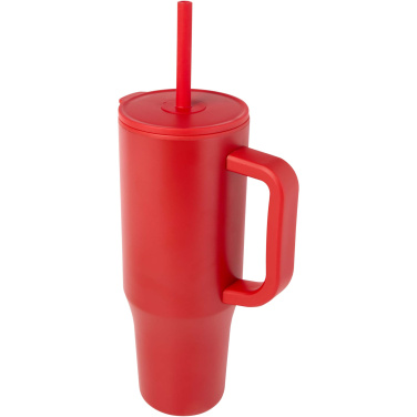 Logo trade corporate gifts image of: Brady 900 ml RCS certified insulated tumbler with silicone straw