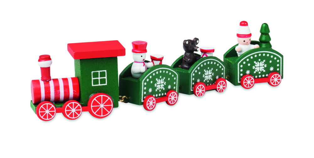 Logo trade promotional merchandise picture of: Wooden Christmas train