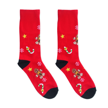 Logo trade promotional gifts image of: Pair of Christmas socks M