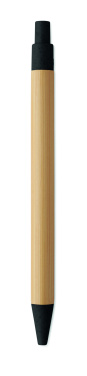 Logo trade promotional giveaways picture of: Push button ball pen in bamboo