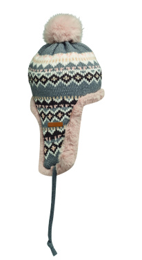 Logo trade promotional giveaways image of: Knitted beanie with ear flap