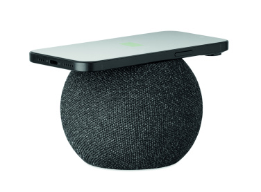 Logo trade promotional giveaways picture of: 15W wireless charger speaker